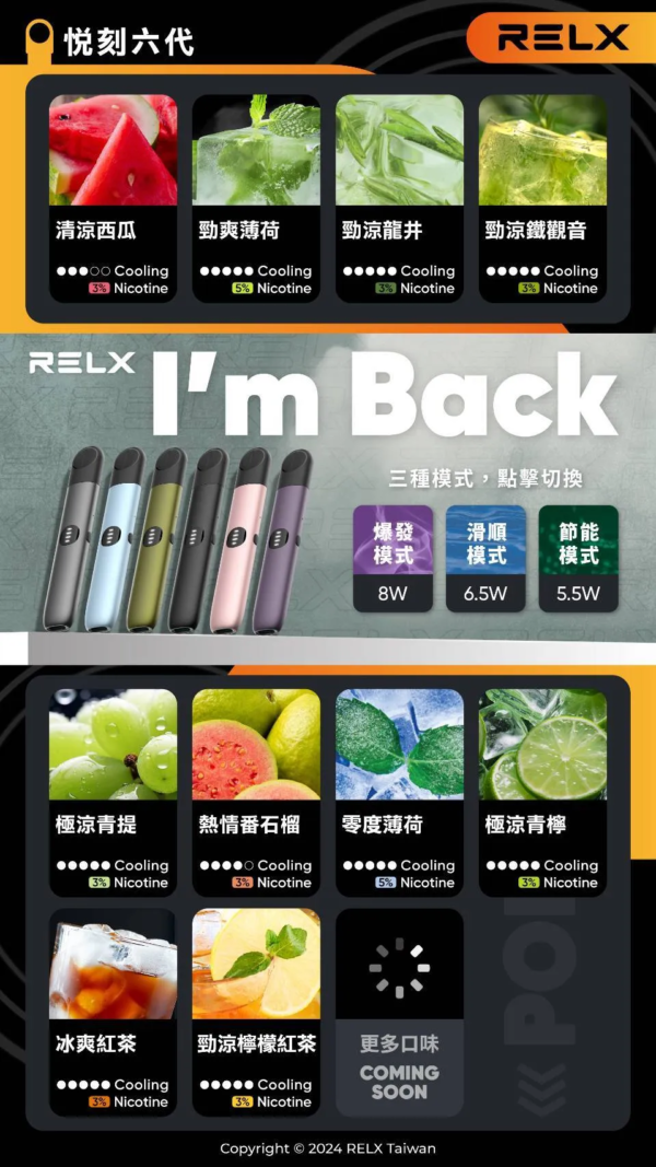RELX悅刻六代❤️‍🔥3顆入/不通用一代🍬(任選10盒送一盒口味請備註)